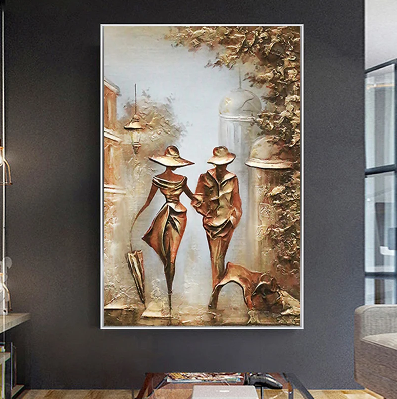 romantic couple wall painting 