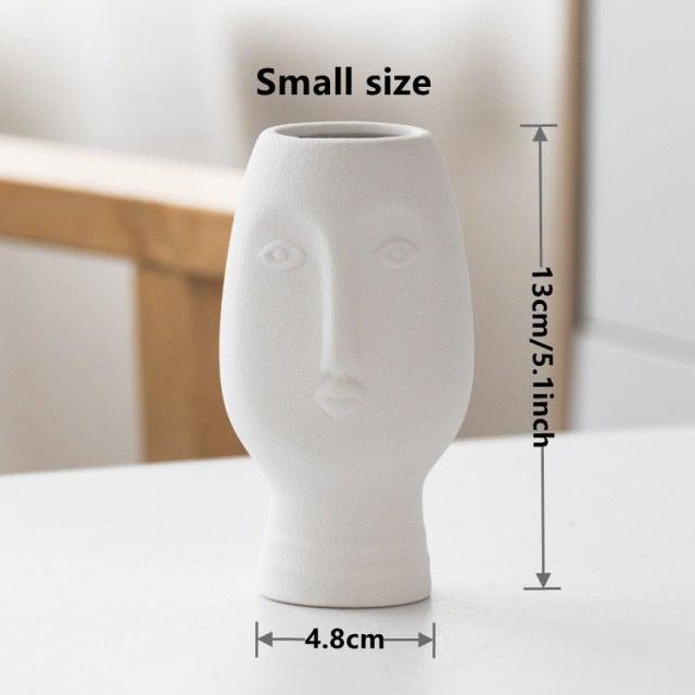 Home Decor Face Shape Ceramic Vase