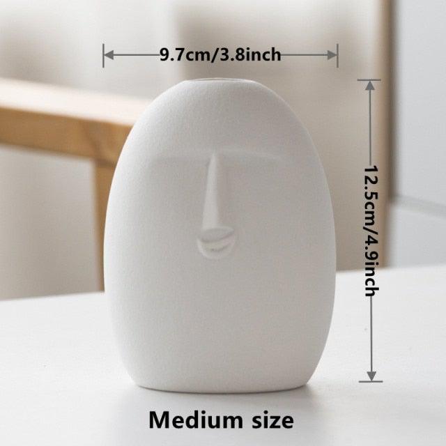 Home Decor Face Shape Ceramic Vase